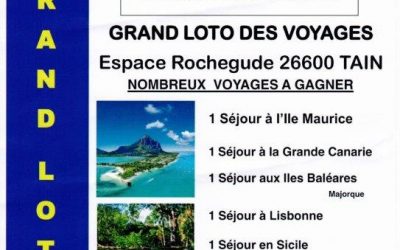 LOTO DES VOYAGES LE 24/03/2017 SALLE ROCHEGUDE A TAIN