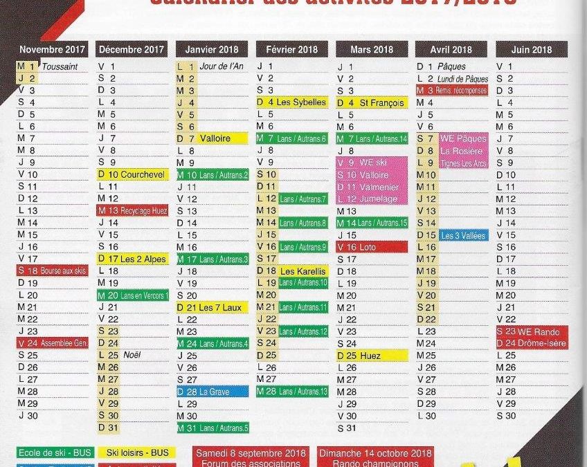 INFOS DE DEBUT DE SAISON